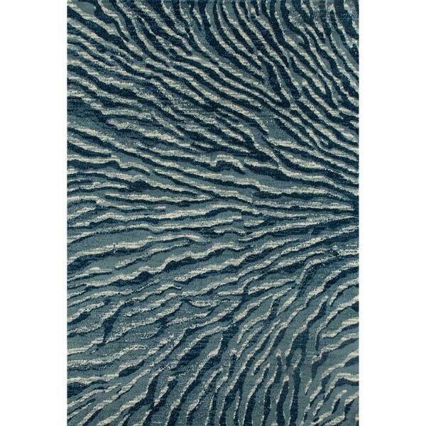 Art Carpet 5 X 8 Ft. Troy Collection Ripple Woven Area Rug, Blue 25863